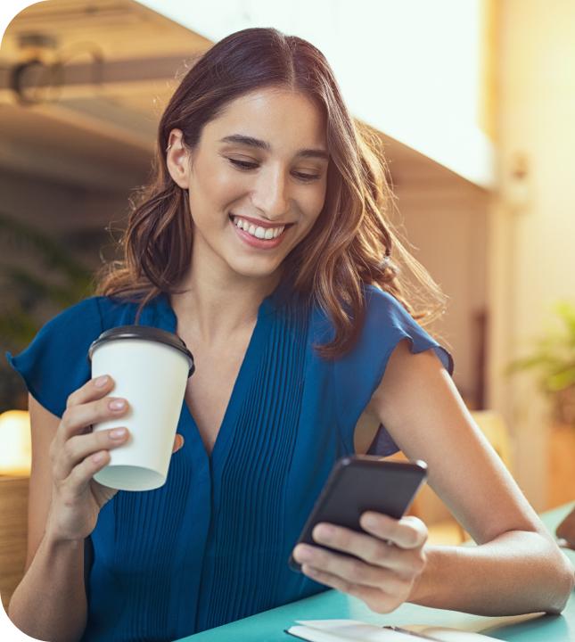 A woman with a cellphone